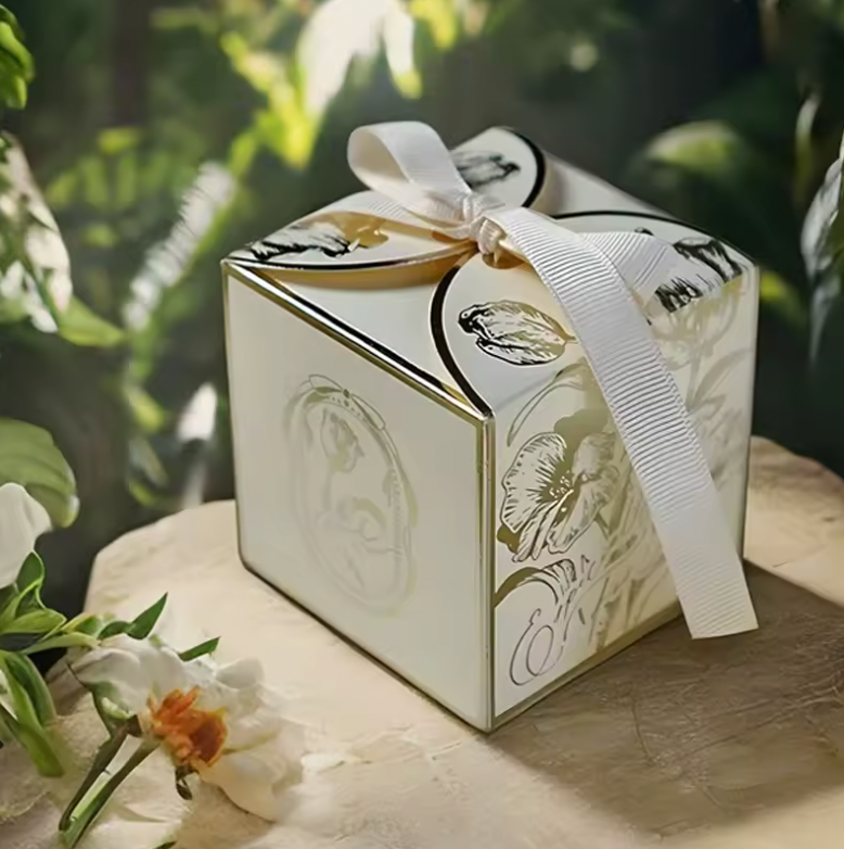 Luxury Gift Boxes with Champagne Gold Embroidery