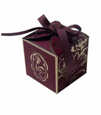 Burgundy Luxury Gift Boxes with Champagne Gold Embroidery