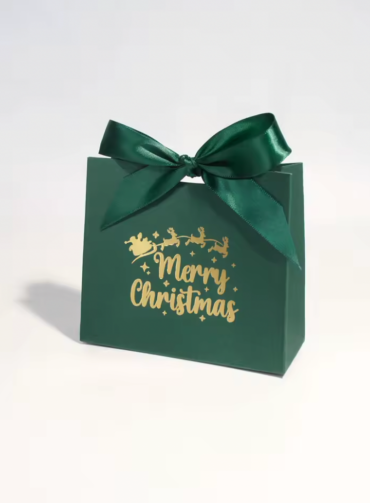 Green Festive Christmas Paper Gift Bags