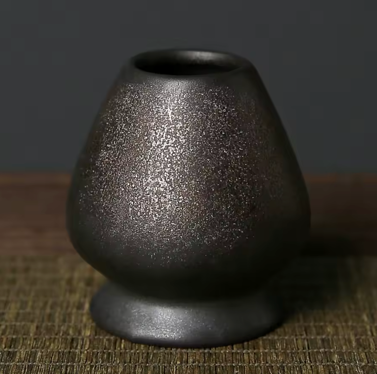 Japanese Matcha Tea Chasen Holder with Bamboo Whisk